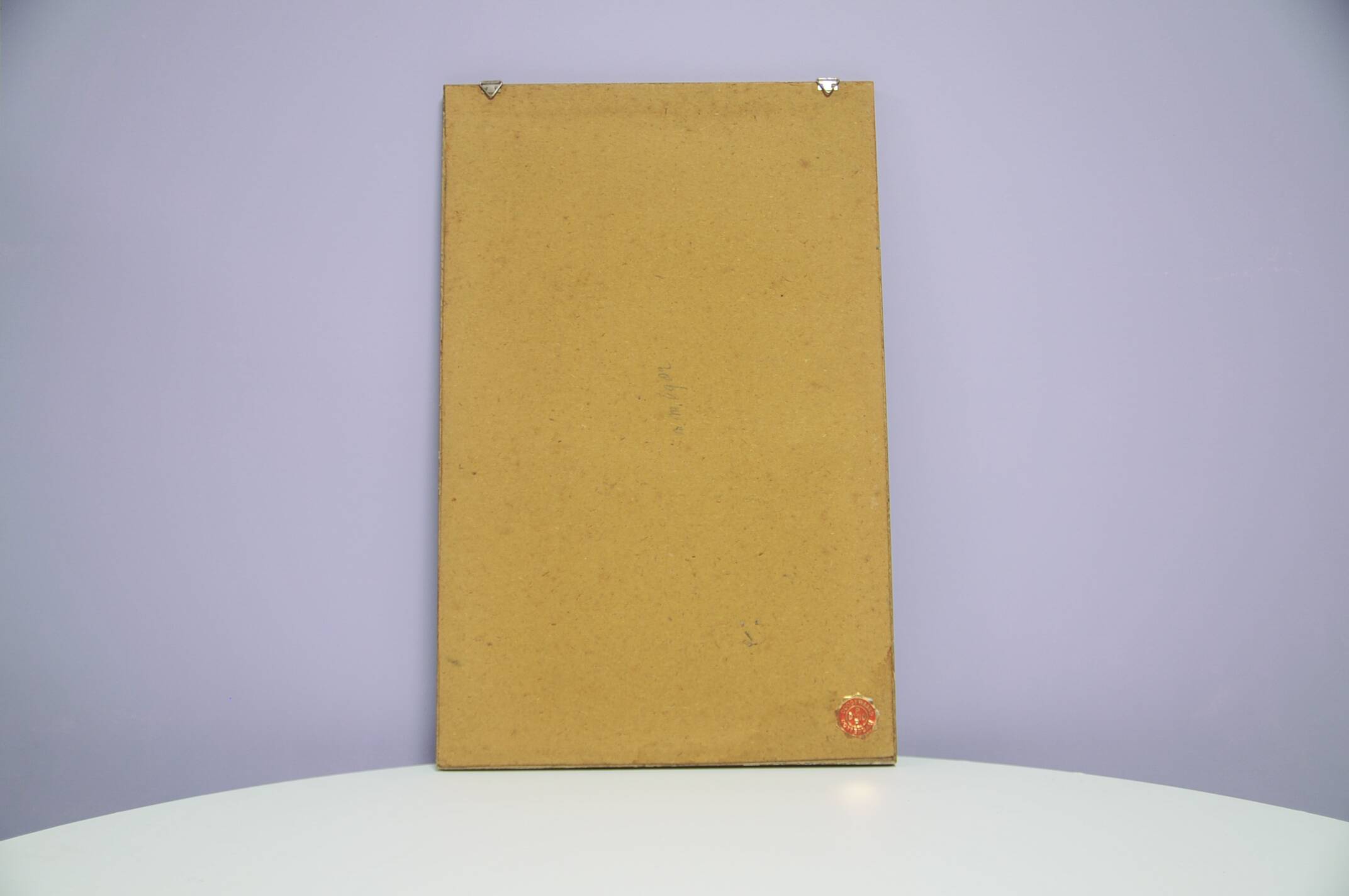 Golden frame with drawing of shepherd