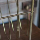 Magazine rack Vintage shelf, side table, brass magazine rack table