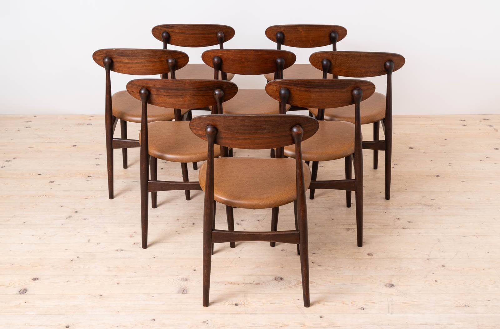 Set of 8 Dining Chairs by Fredrik Kayser for Viken Møbelfabrikk, model no.
