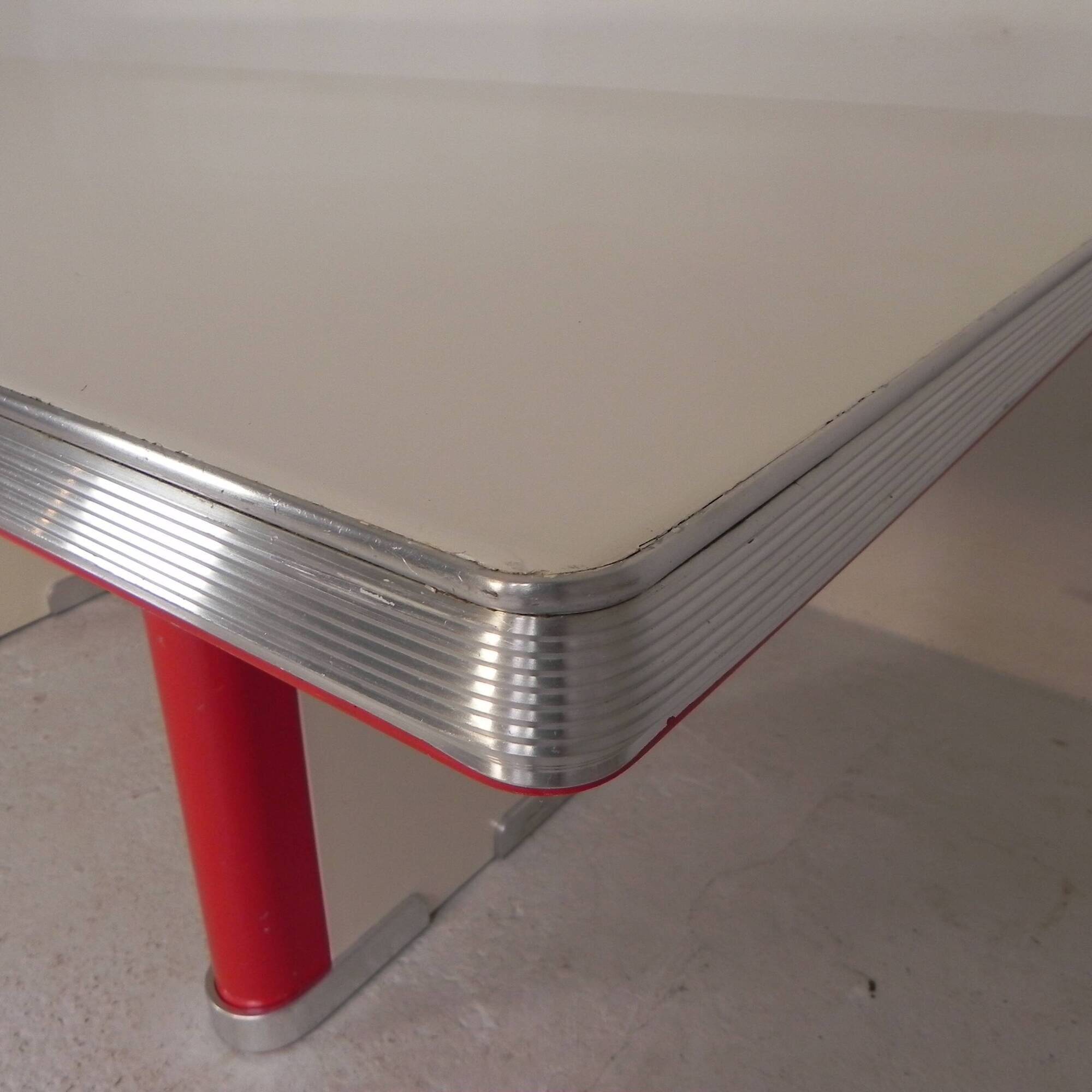 Ahrend Oda dining table desk with aluminium edge, 1950s