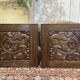 Pair of carved oak panels by Joseph Savina (1901-1983)