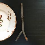 Old plate with floral decoration