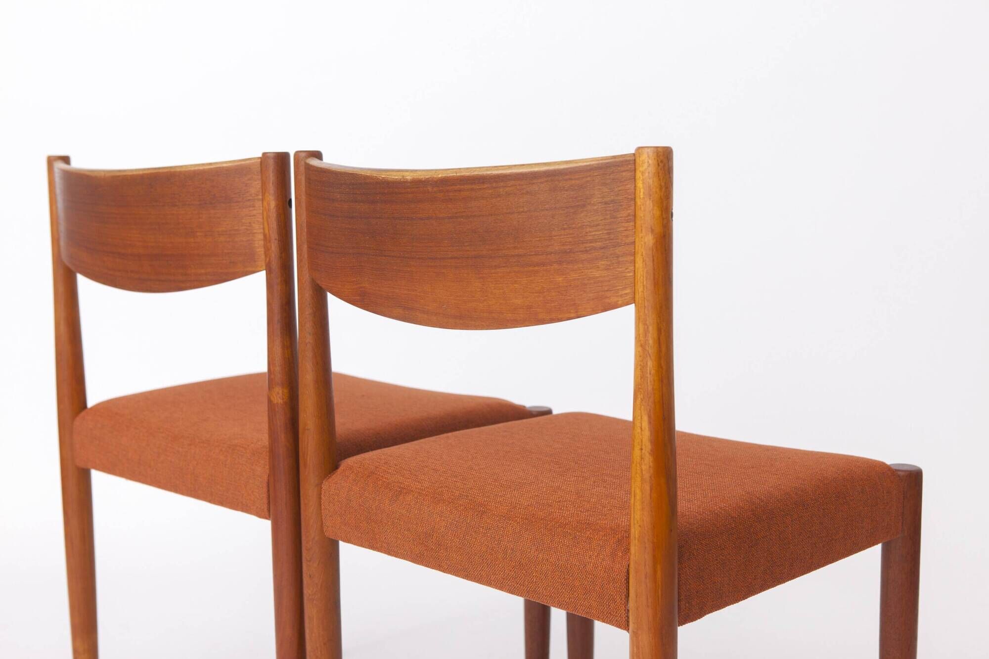 Set of 4 Poul M. Volther Teak Dining Chairs for Frem Røjle, 1960s Vintage