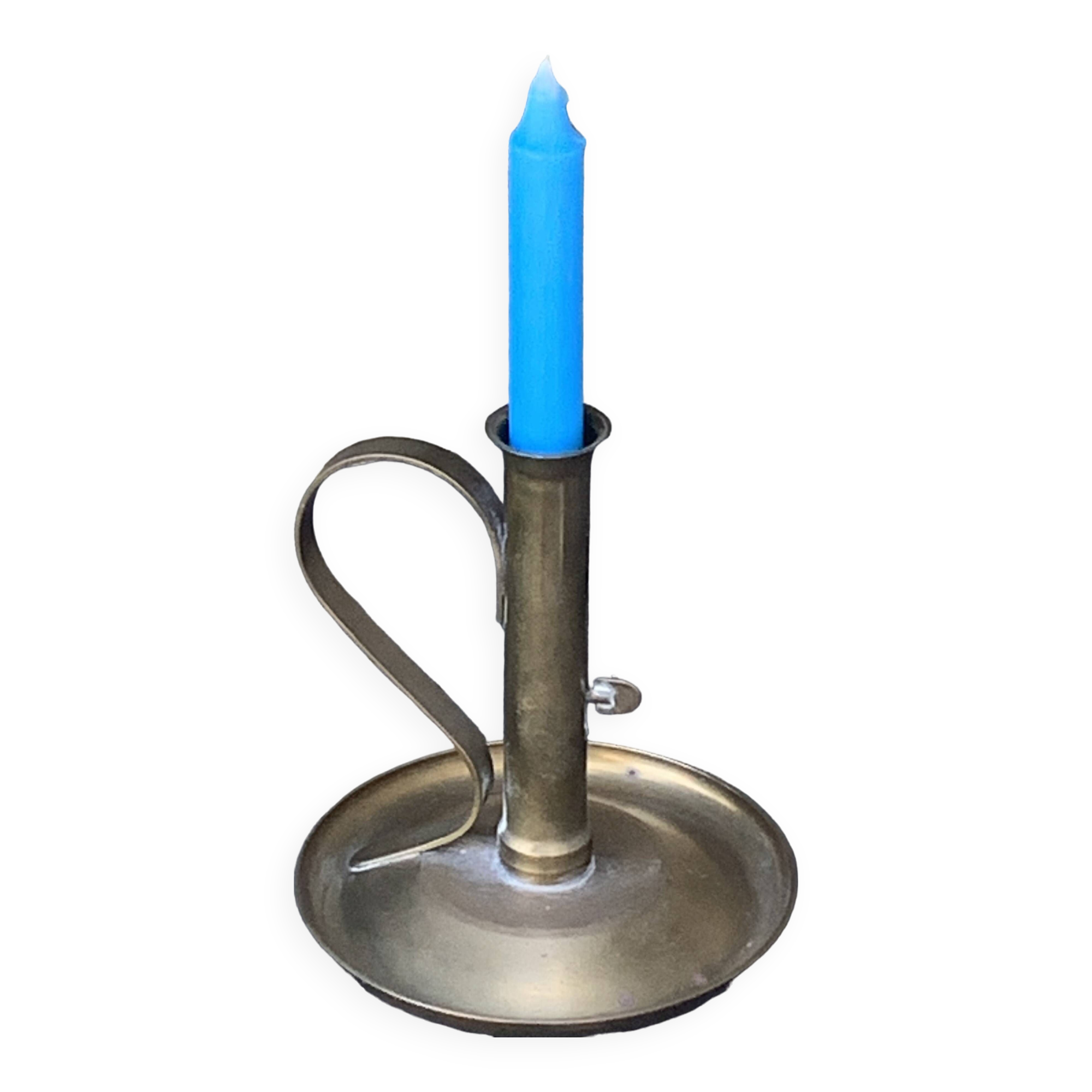 Candlestick, thumbtack, cellar rat, brass, copper, old, collector