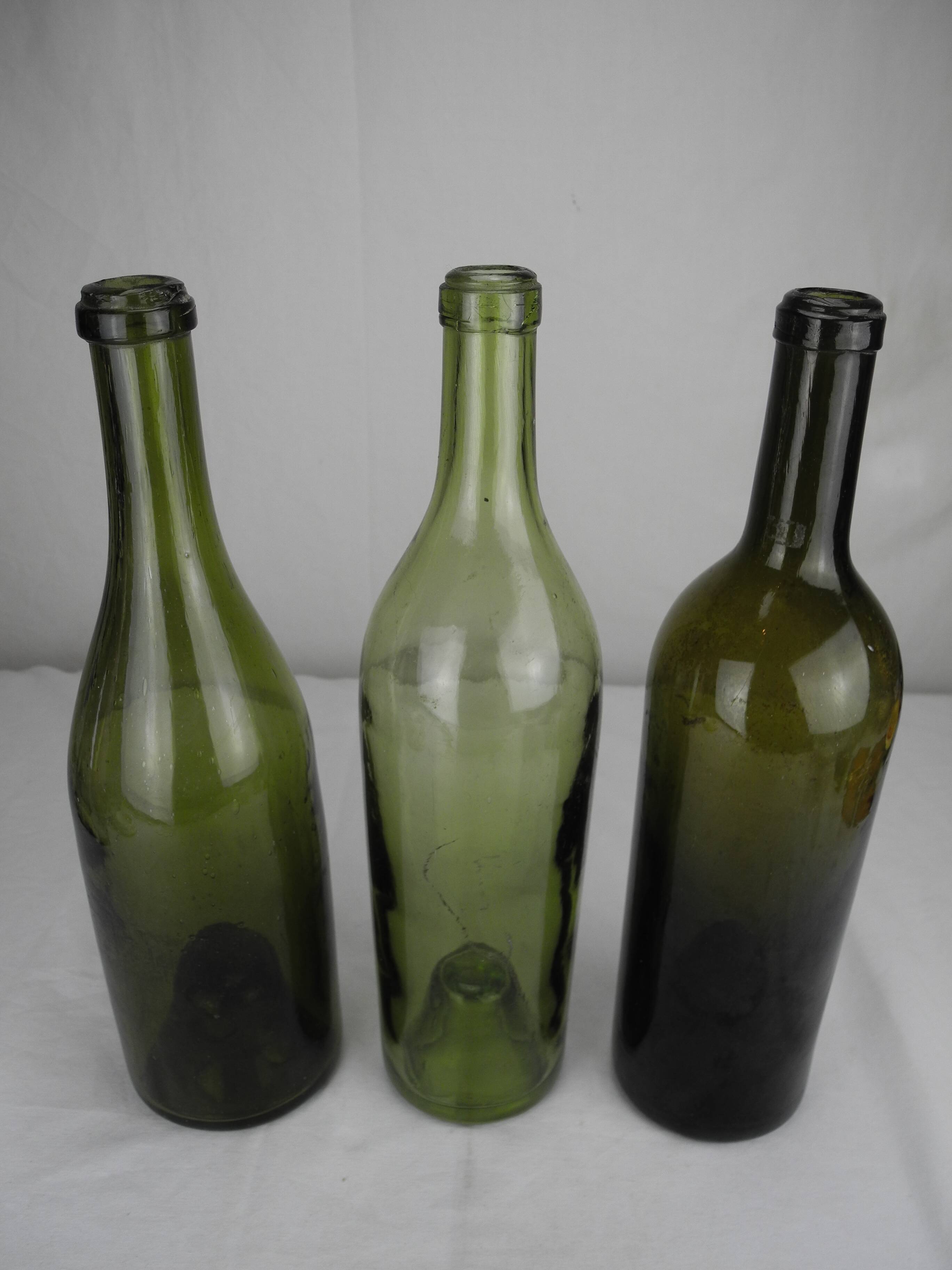 old wine bottles blown glass antique french wine bottles