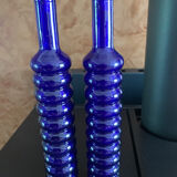 Lot de deux soliflore bleu cobalt