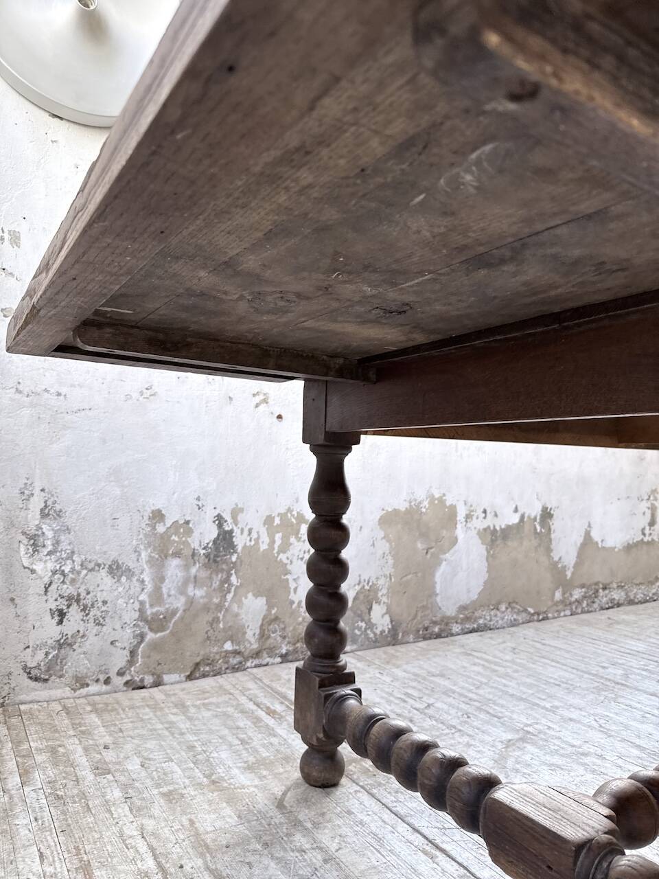 Solid oak table 1900 drapery style XL 280cm with extensions