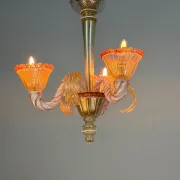 Small Venetian chandelier made of Murano glass circa 1940.