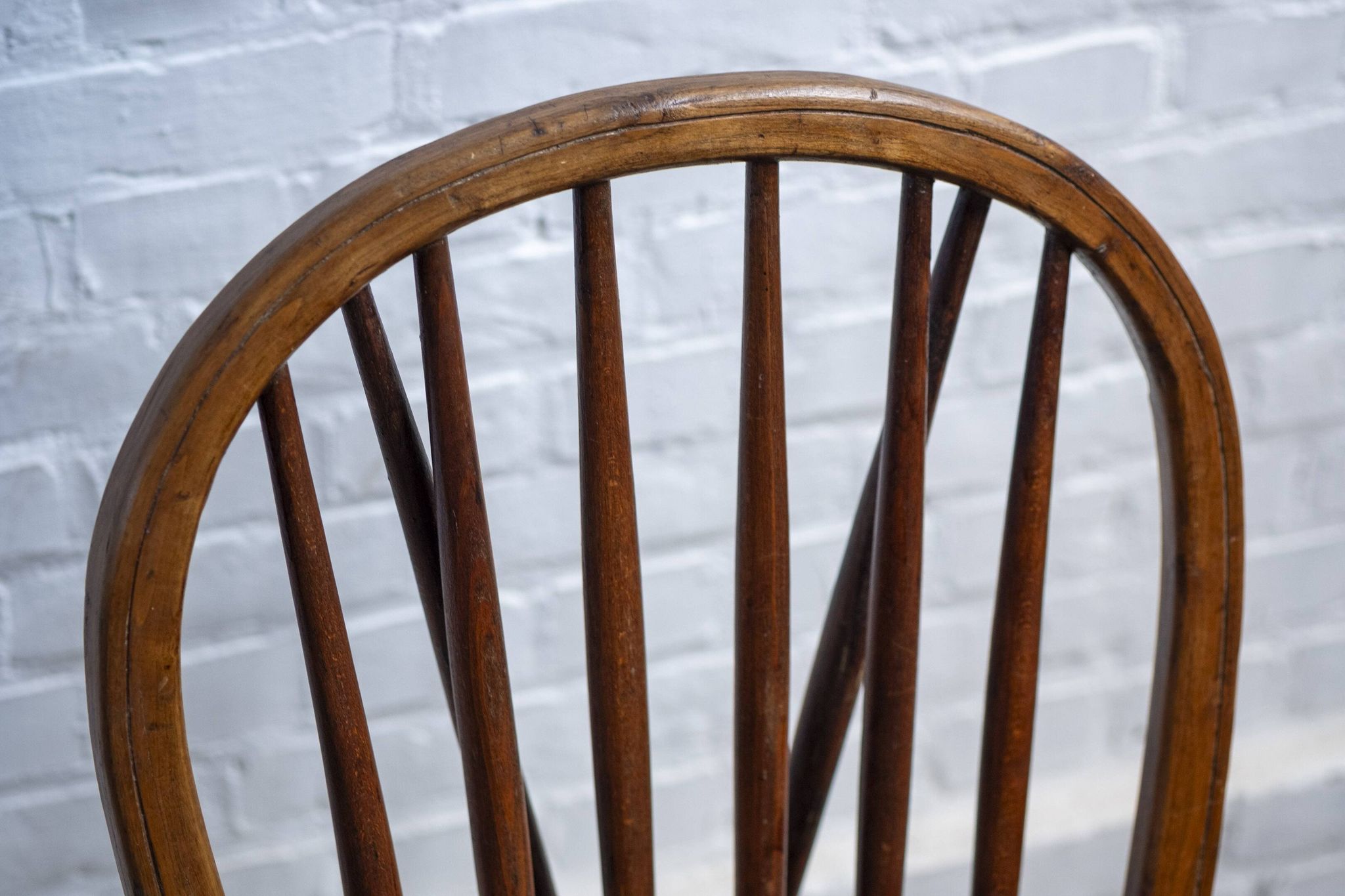 Early Charles Gibbons Windsor Chair in Elm, 1889 High Wycombe