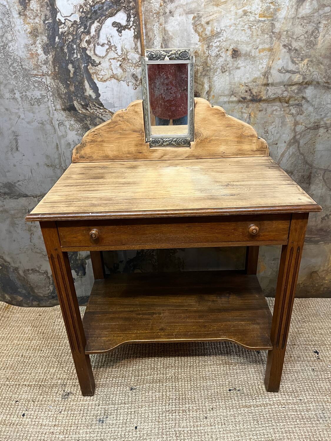 Antique oak dressing table