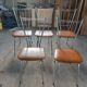 Suite of 5 vintage chairs 1950