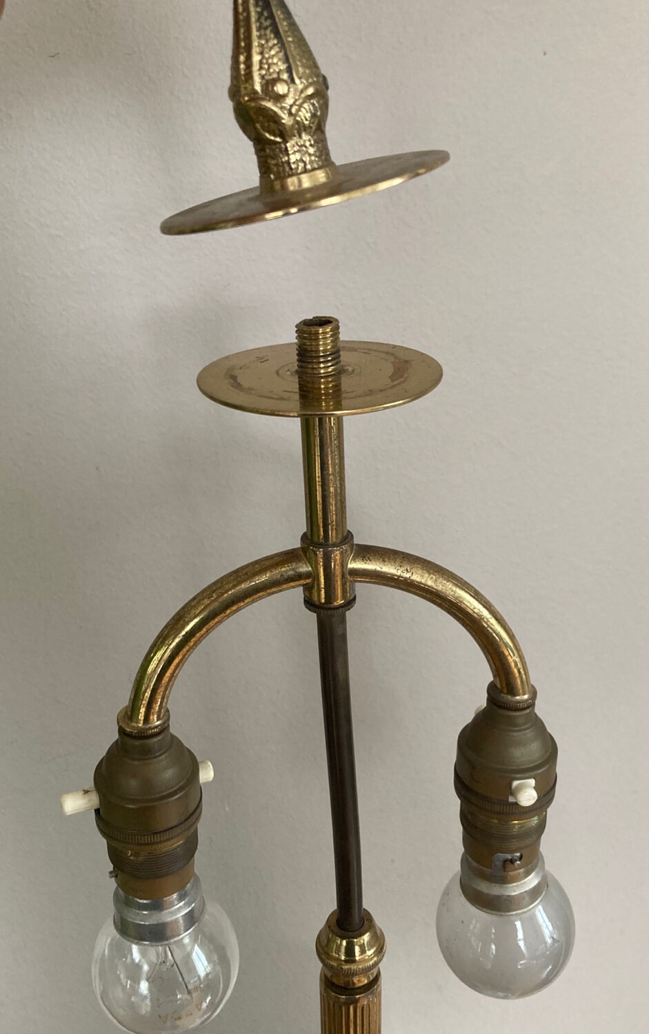 Porcelain living lamp nineteenth handmade decorations, double lighting