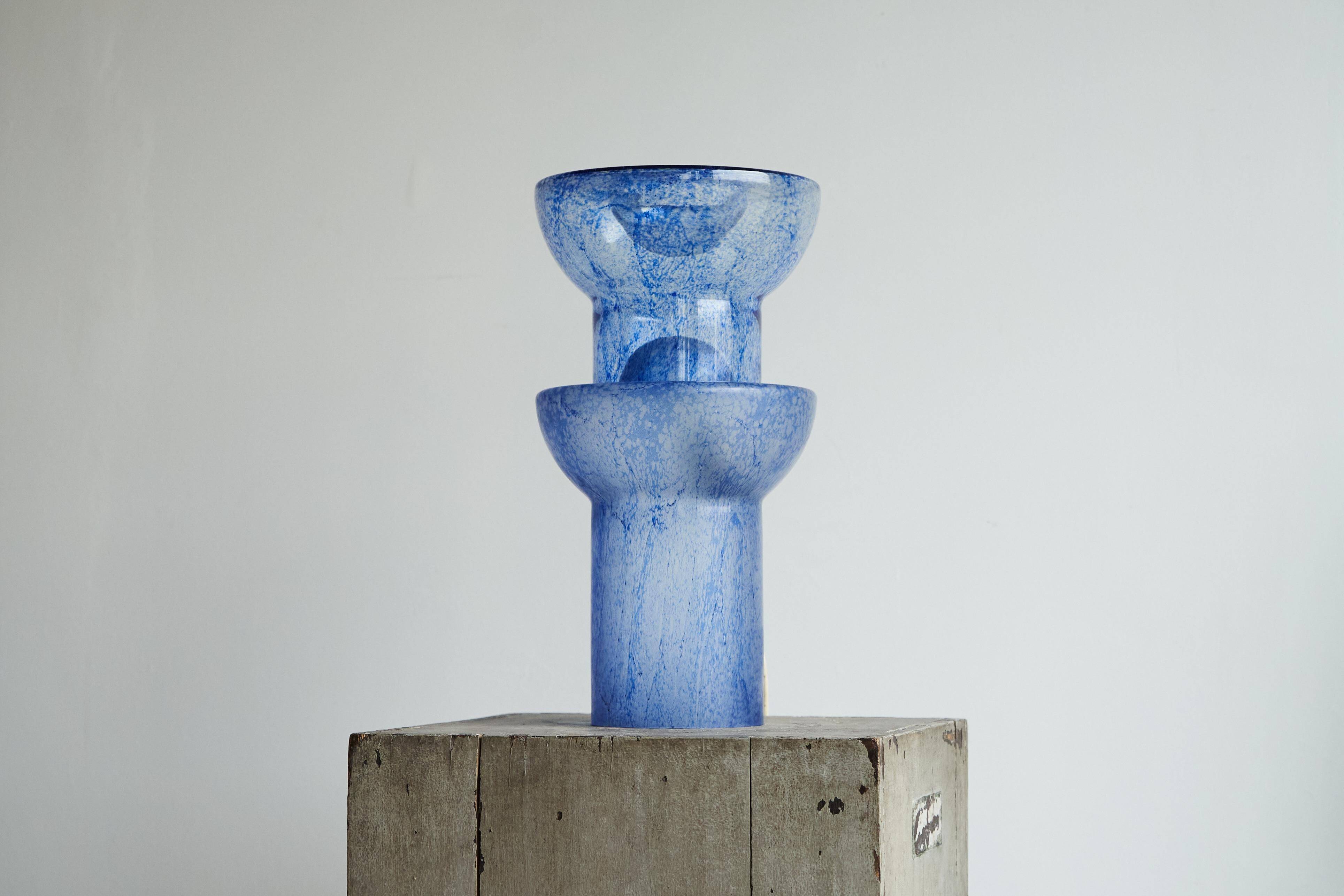 Murano Pulegoso glass table lamp sculpture from the 1970s.
