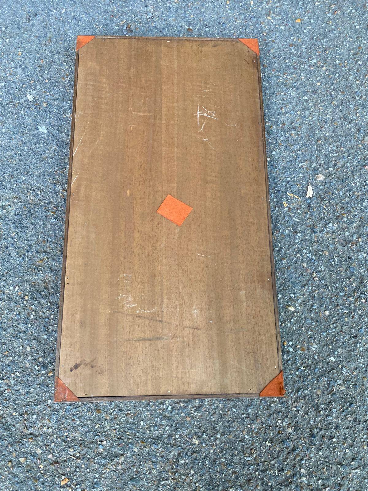 Vintage rectangular solid wood breakfast tray