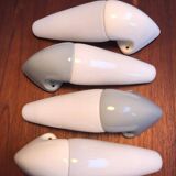 Vintage Ifö of Sweden ceramic bathroom lamps with opaline shades from the 1960s