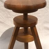 Tripod workshop stool with screws, 1970