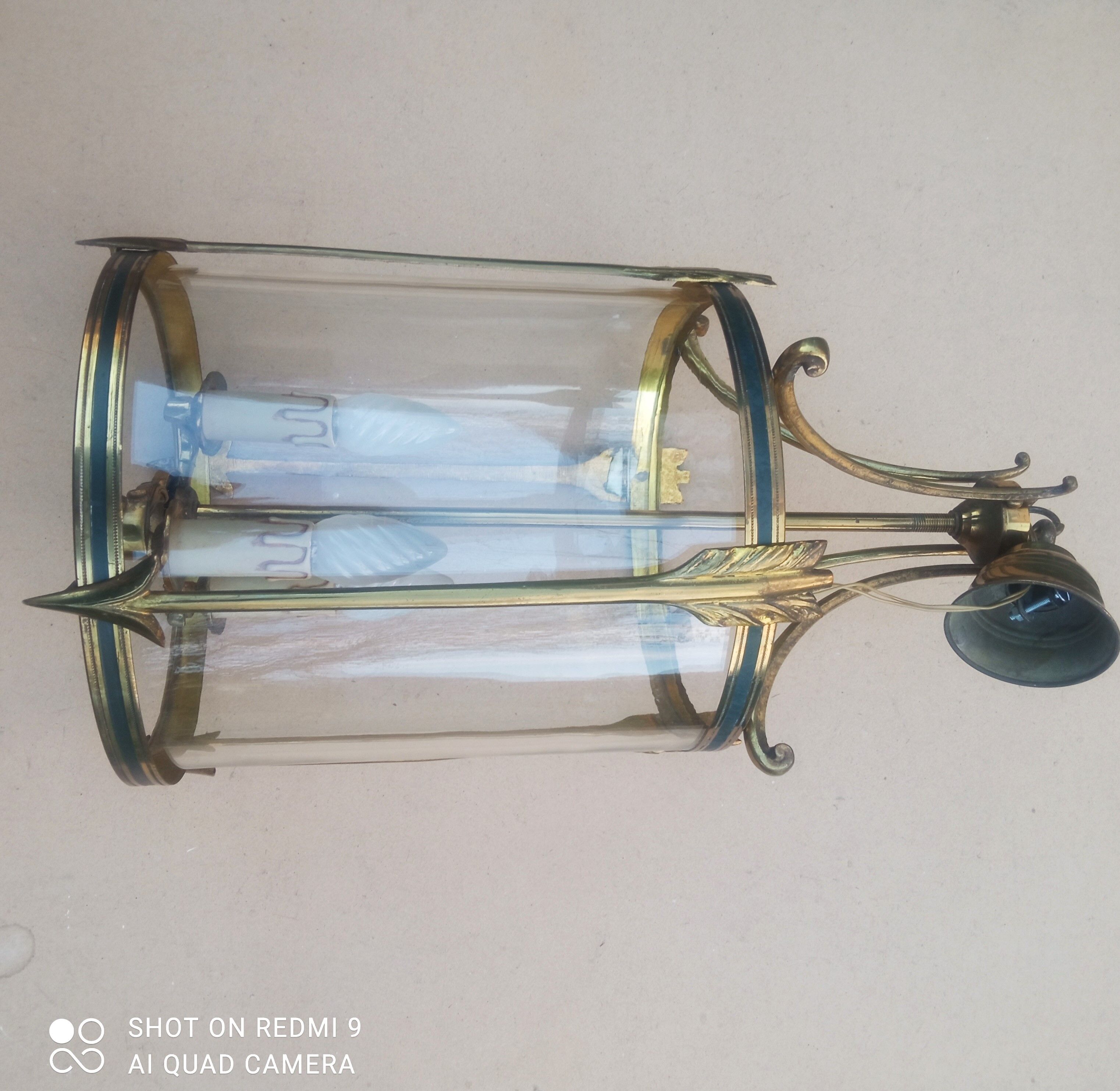 Bronze and brass lantern in Empire style - 4,400 kg!