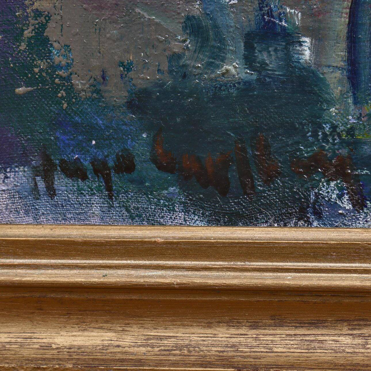 Swedish Oil on Canvas – “Obscured by Trees” by Hugo Carlberg