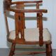 Chaise en noyer Edwardian à dossier courbé avec incrustation de nacre style Arts and Crafts