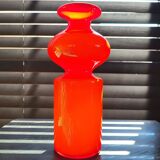 Scandinavische glazen hooped vaas Per Lütken voor Holmegaard, Denmark, 1950