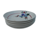Set of six hollow plates "cap" in earthenware