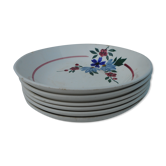 Set of six hollow plates "cap" in earthenware
