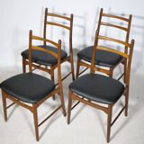 Teak Dining Chairs, Design by Georg Leowald for Wilkhahn, Set of 4, 1960s