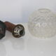 Wall lamp teak metal and glass