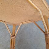 Rattan coffee table, vintage 60s