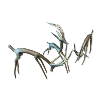 Lot of 3 metal animals