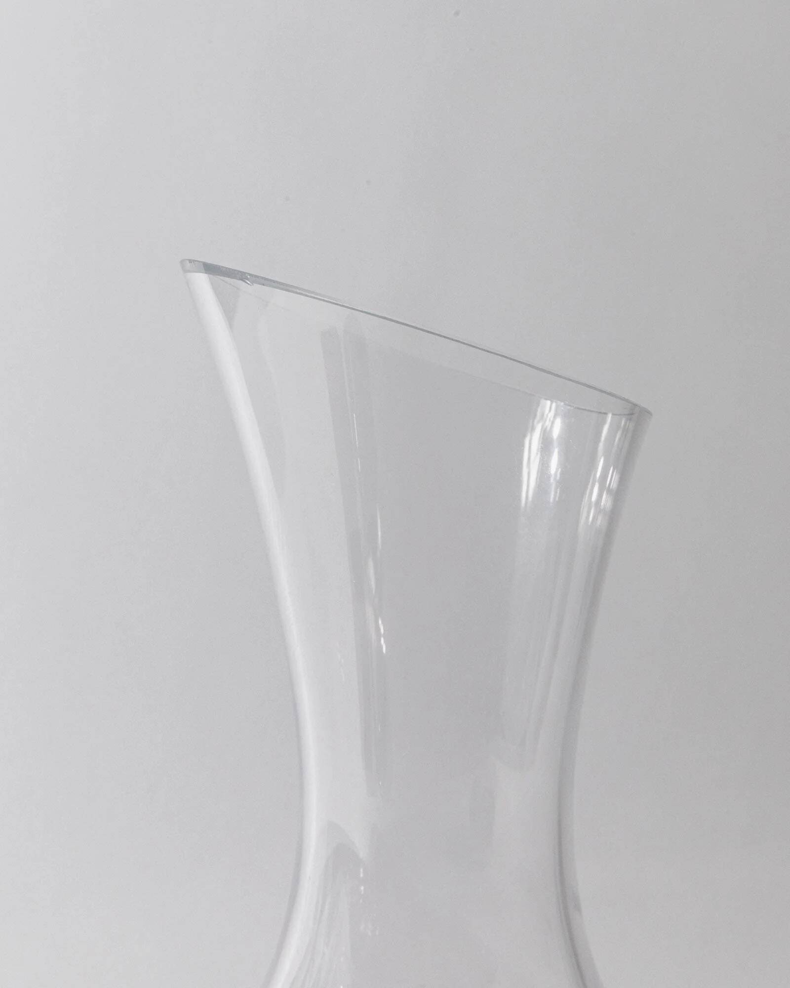 Carafe à vin vintage des années 1990, corps en verre arrondi avec sphère en marbre et bouchon cube en liège