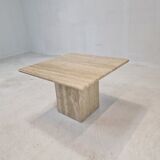 Italian coffee table in travertine, 1980s