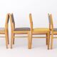 Set of 4 Vintage German Dining Chairs, Beechwood & Multicolor Upholstery