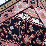 Tapis vintage indien Indo-Mahal fait main en laine – 61 x 88 cm – 1970s