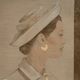 Painted canvas depicting a woman from the 1950s. Contemporary work.