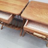 Pair of vintage rattan bedsides