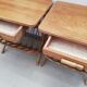 Paire de chevets vintage en rotin
