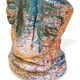 Glazed terracotta sculpture vase, late 20th century
