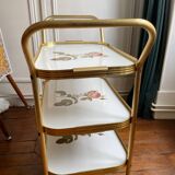 Golden trolley on wheels