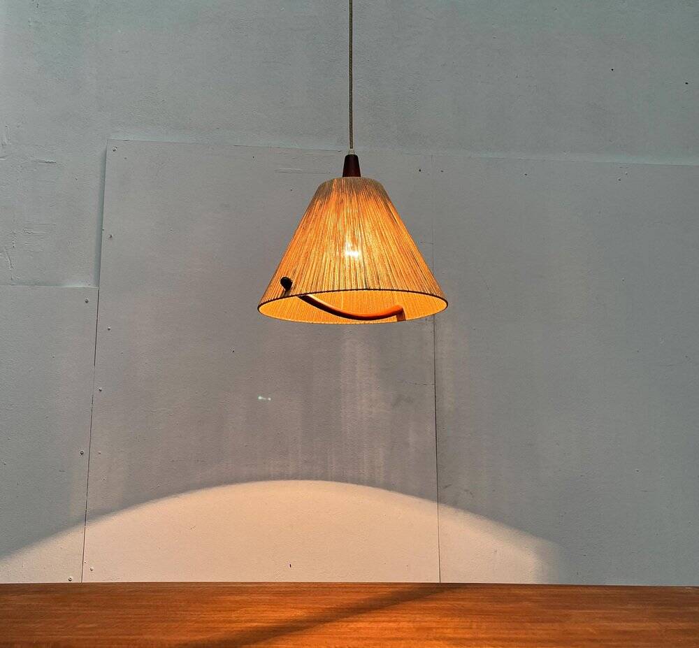 Teak pendant lamp Type 324 from the mid-century by Temde, 1960s.