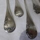 6 vintage silver plated soup spoons with hallmarks