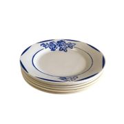 Lot de 6 assiettes en faïence vintage - années 1940-1950