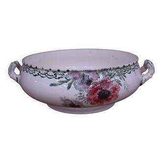 Salad bowl with handles Terre de Fer Creil and Montereau "Madrid"