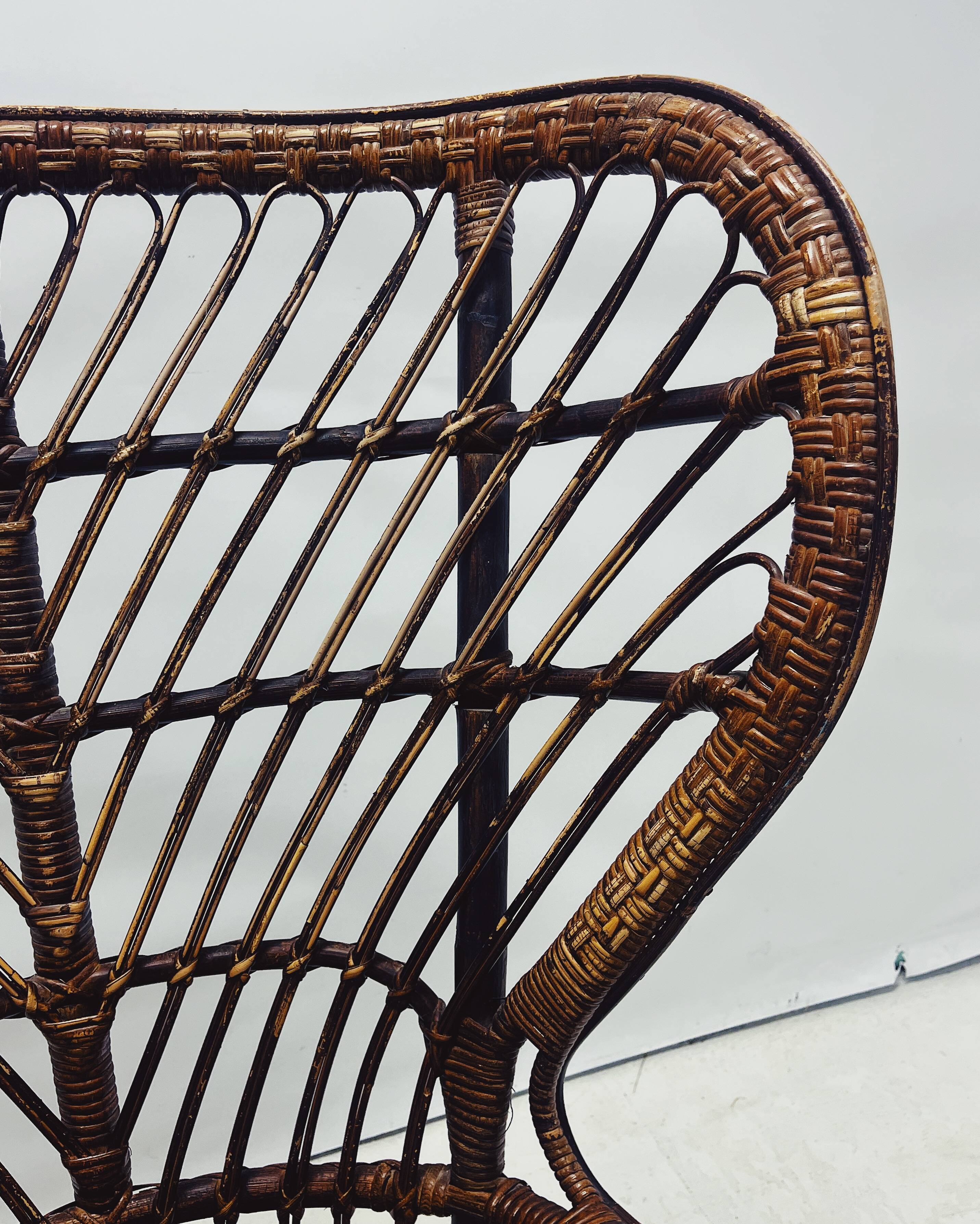 Vintage Rattan Peacock Chair