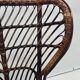 Chaise paon en rotin vintage