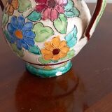 Flowered handle vase signed Césart Monaco