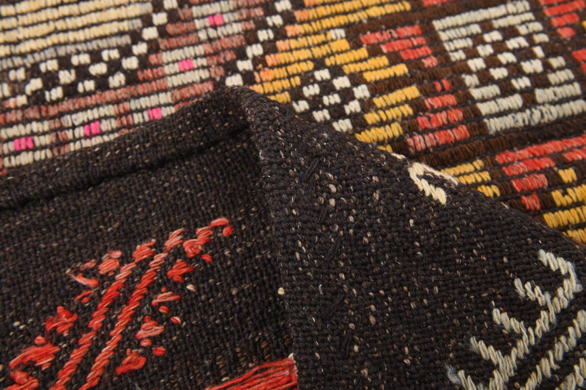 5x9 Brown Pink Antique Vintage Kilim Rug 166x78Cm SK 2402