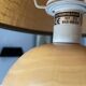 Lampe boule en bois