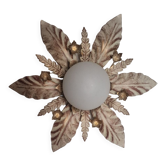Wall lamp or floral ceiling lamp in white globe