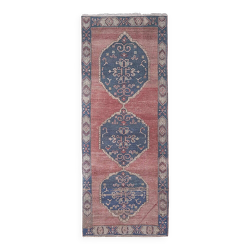 Vintage Turkish hallway rug 101x262 cm